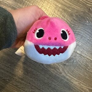 Babyshark Cute Pink and White Plush Shark